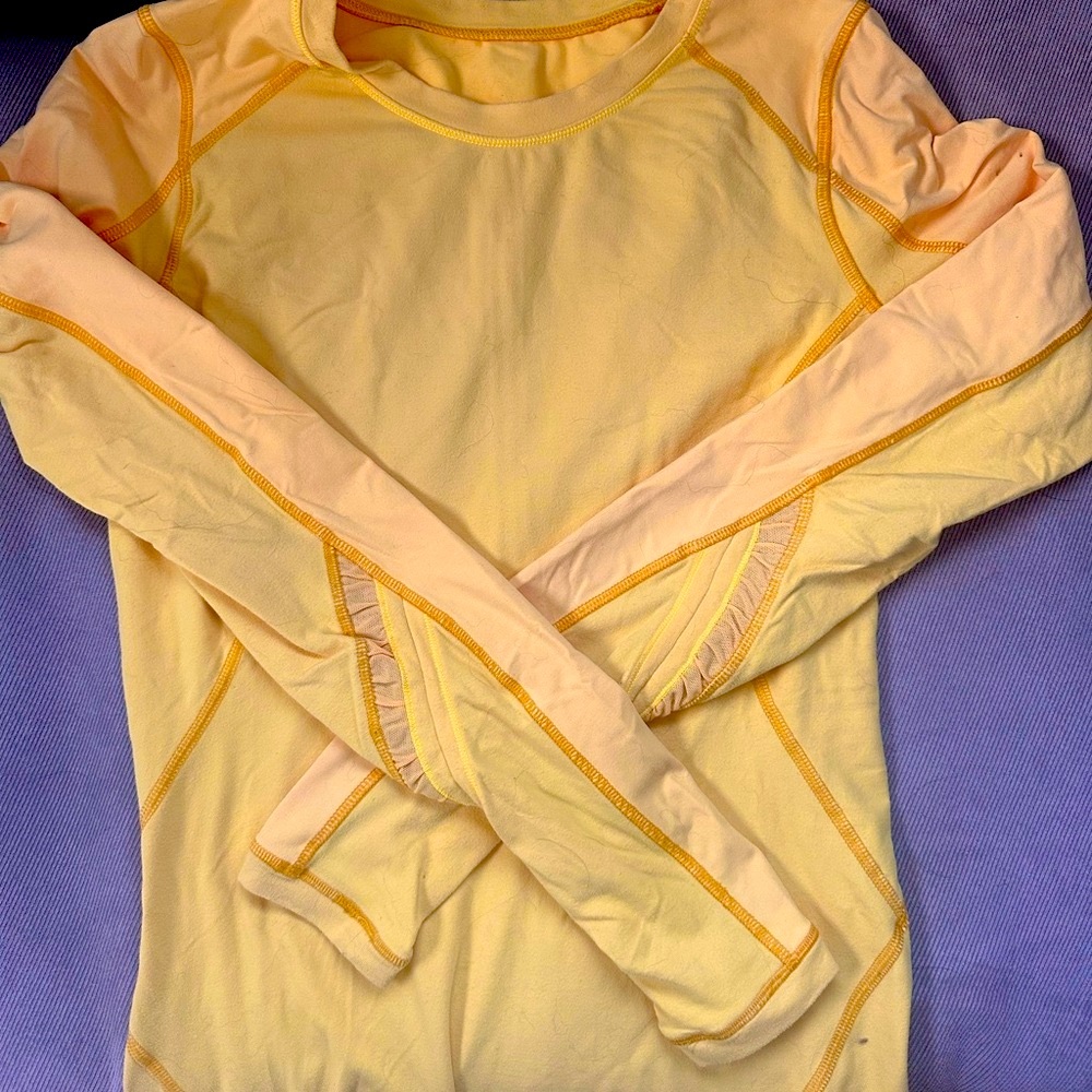 Lululemon size 6 yellow top